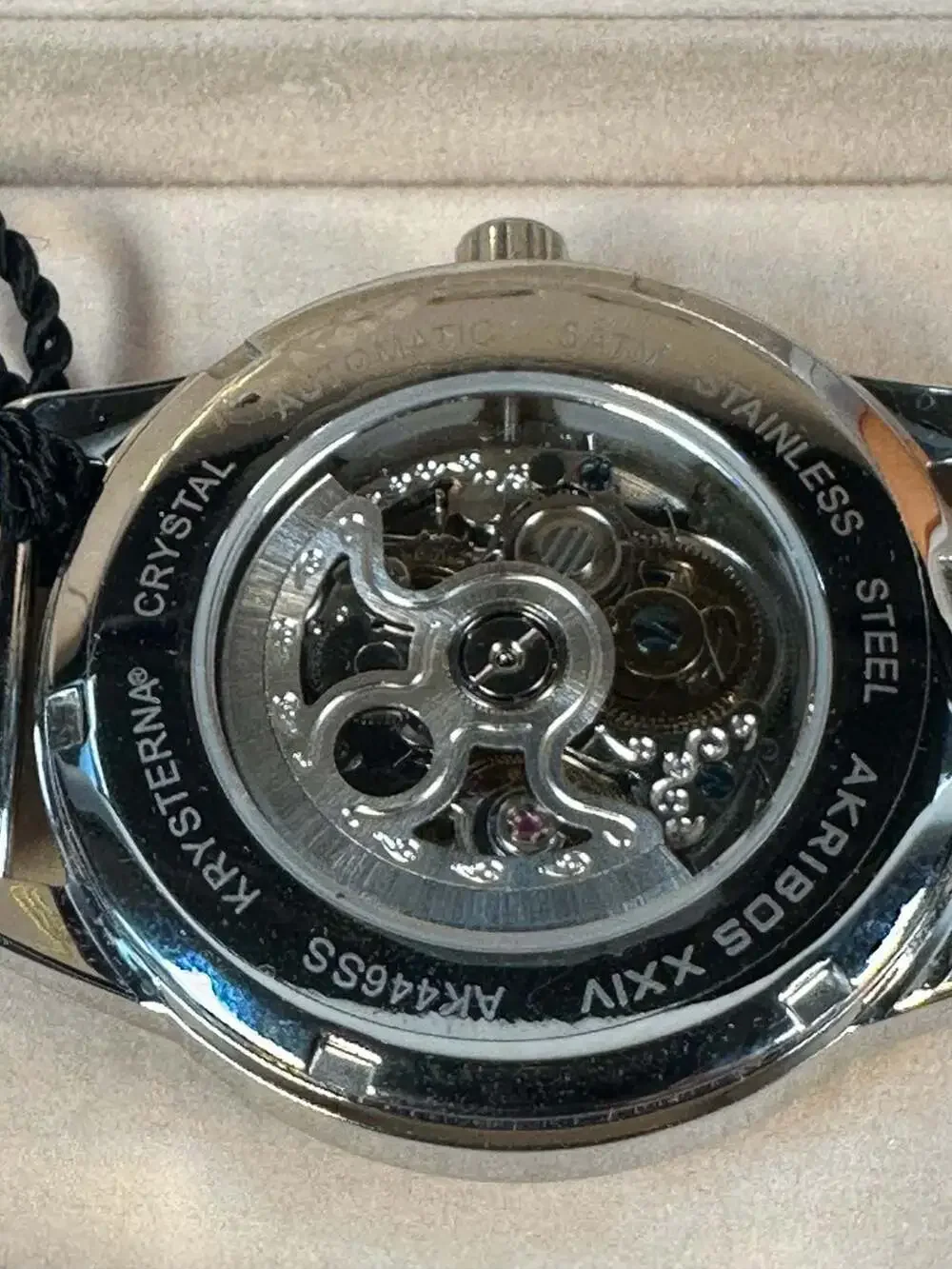Akribos XXIV Men's AK446SS Skeleton Dial Automatic Mesh Bracelet Watch